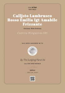 USA Wine Rating Calljsto Lambrusco Rosso Emilia Igt Amabile Frizzante