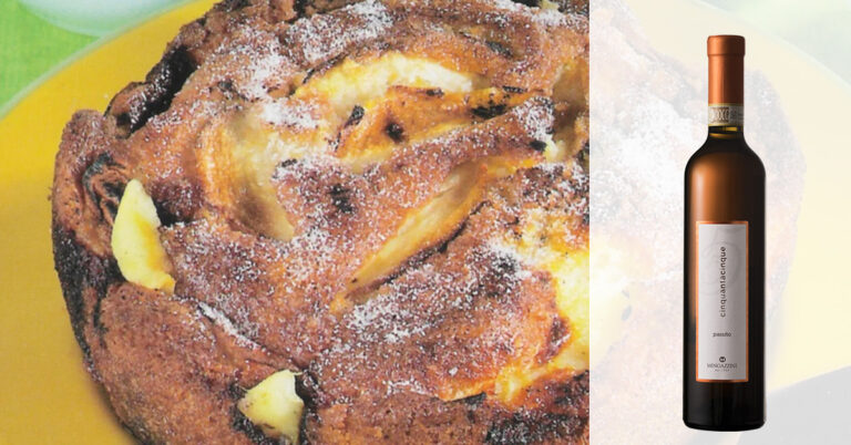 Torta alle mele abbinata all'Albana Passito